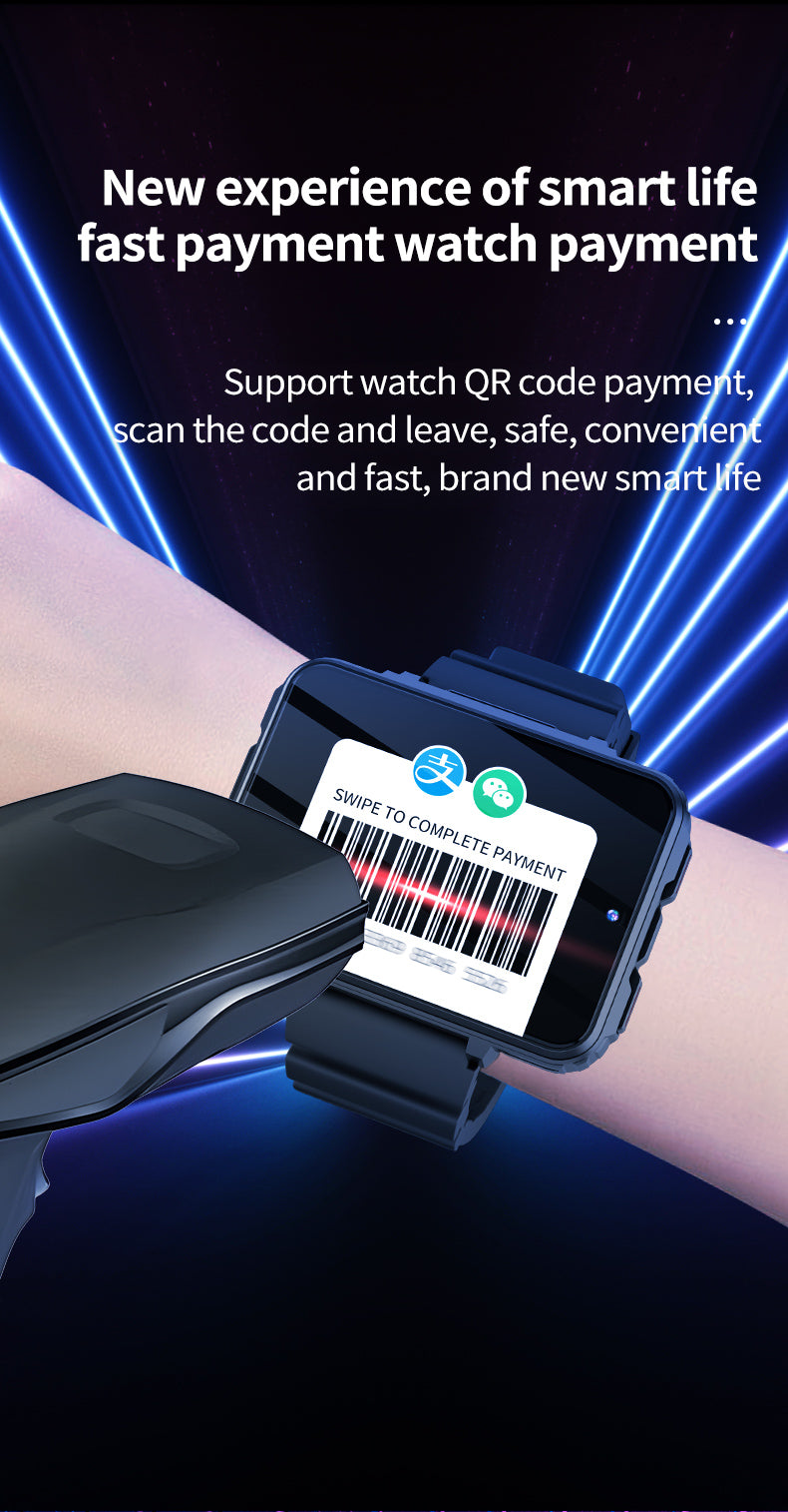 D-2 99-VP Smartwatch Hommes Mâle 2.4inch Grand AMOLED Smartwatch Double Caméra GPS WiFi 4G / 5G Carte SIM Fente Jouer Jeu Appel Vidéo