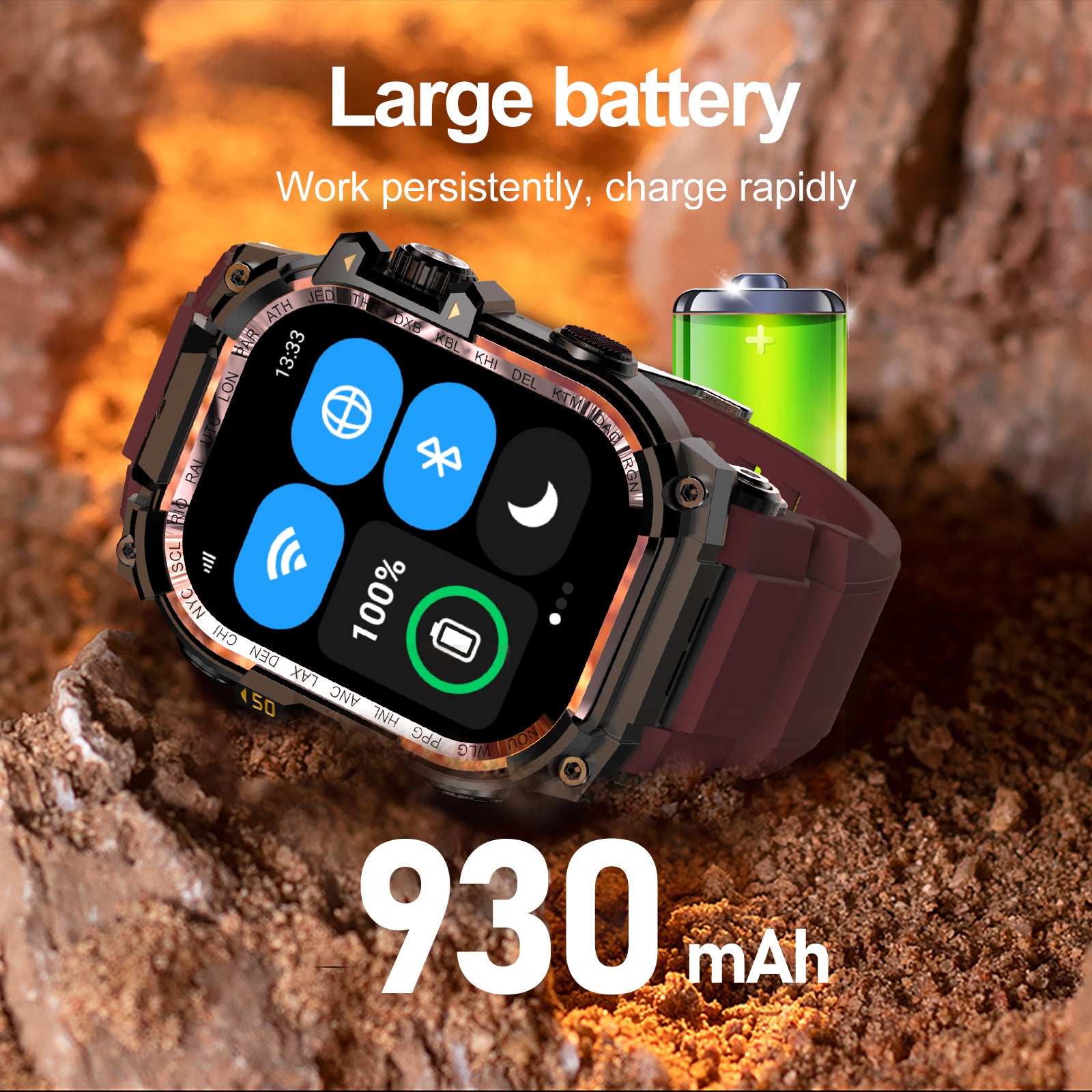 B-7 4G Smart Watch Quad Core 3GB 32GB Rotating Camera Herrenuhr 2.06" AMOLED HD Screen Smartwatch WiFi Bluetooth GPS Fitness Tracker Sportuhr (schwarz)