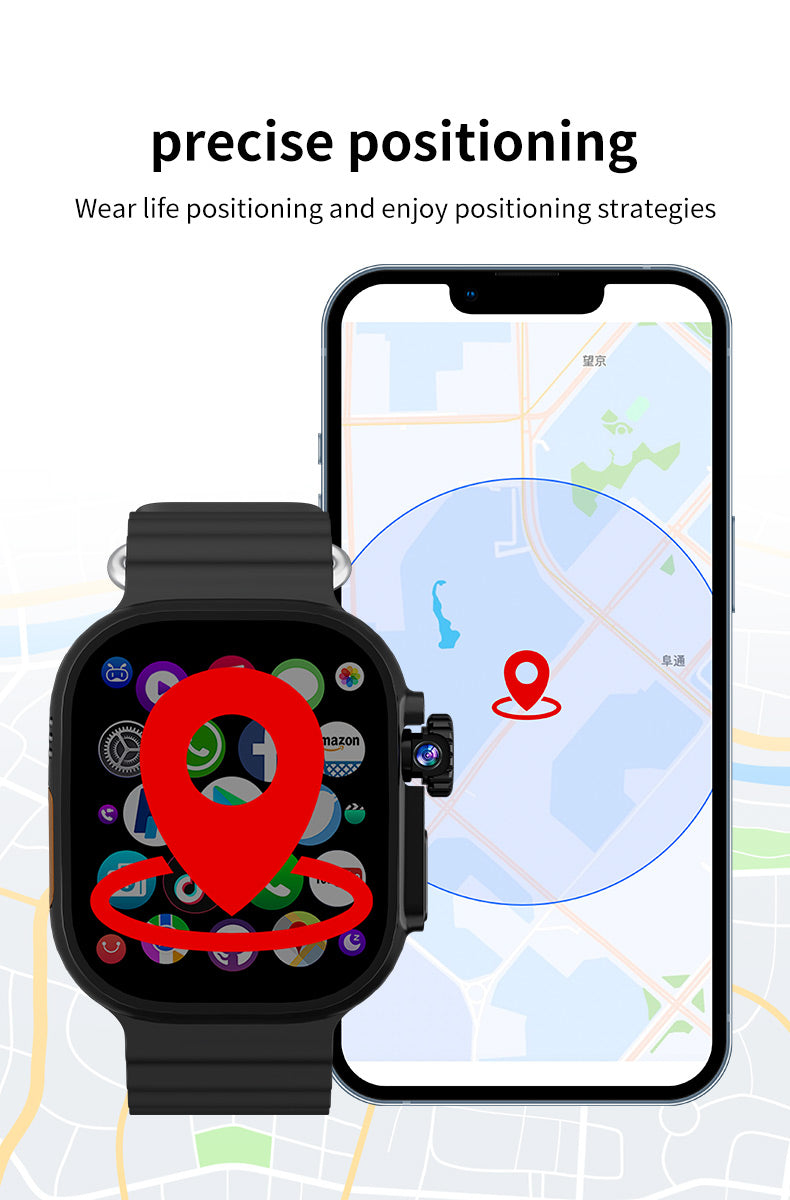 A-8 Smartwatch 4G Android 32GB Storage 4G/5G LTE Sim Card GPS WIFI 2.29 inch 490 * 580 Amoled NEW Smartwatch Rotary Camera (Orange)