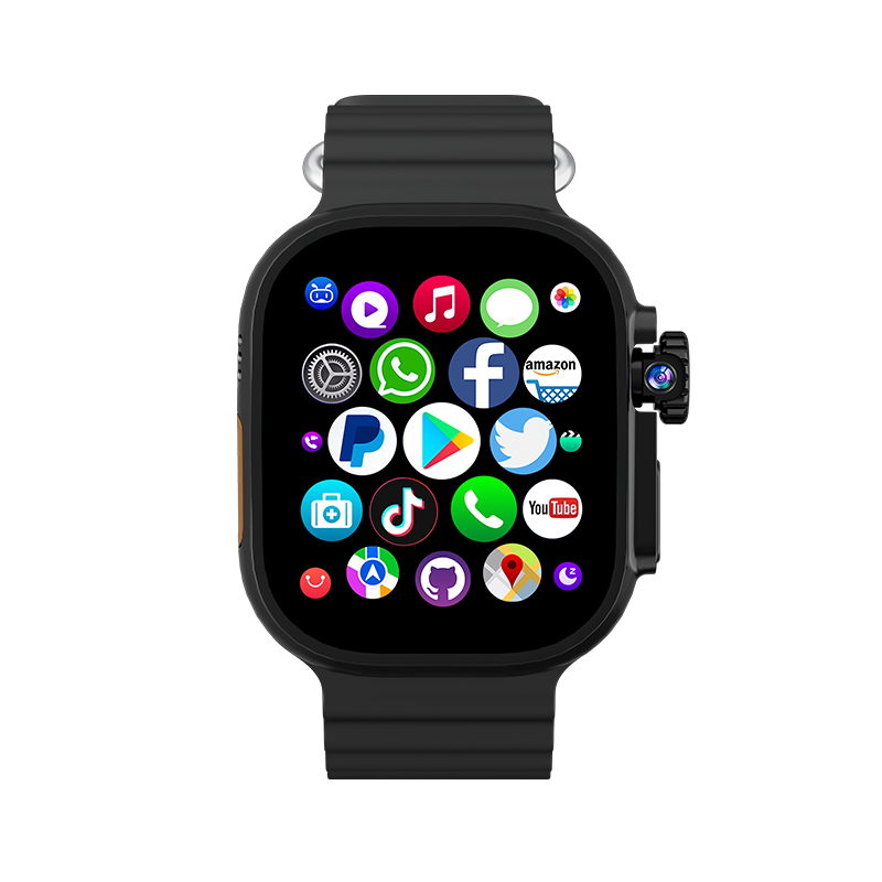 D-6 Nouveau 4G LTE GPS réseau complet Android 8.1 montre intelligente autonome 32 Go 2,04 pouces AMOLED tirable rotatif Google Play carte SIM montre intelligente pour hommes