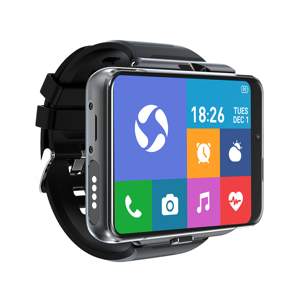 C-2-1  Nuovo 4G Internet GPS Smartwatch 4GB 64GB Android 11.0 2.88 "Grande schermo 800W + 200w doppia fotocamera Google Play SIM Card Orologio sportivo per uomini (nero)