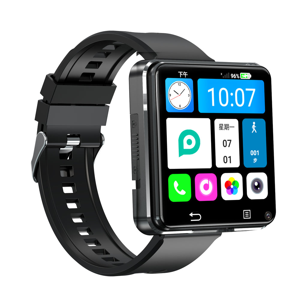 D-5 Nouveau 4G LTE GPS réseau complet Android 11.0 Smartwatch autonome 64GB 2,64 pouces HD grand écran 800W caméra Google Play carte SIM montre intelligente pour hommes