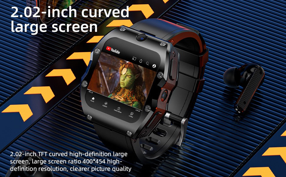 A-9 4G LTE Android 9.0 Smartwatch 5.0MP 13.0MP Dual Cameras 128GB  Quad Core WIFI GPS Smart Watch for Men and Boy