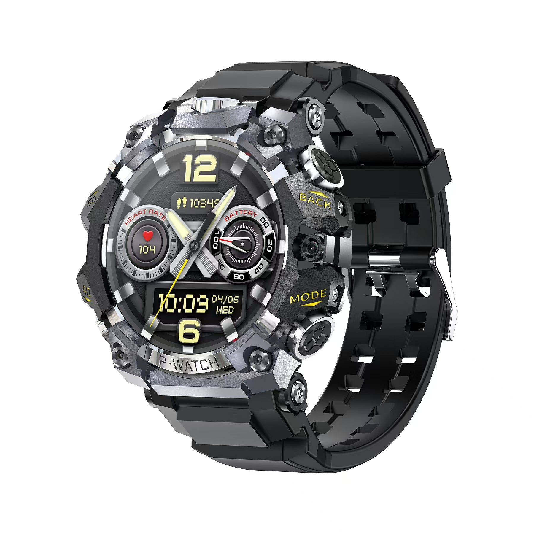 B-5 4G LTE Smartwatch 1.508 Zoll AMOLED Bildschirm GPS Navigation High Definition Dual Camera 8 Millionen + 2 Millionen Google Play SIM-Karte Smart Watch für Männer (schwarz)