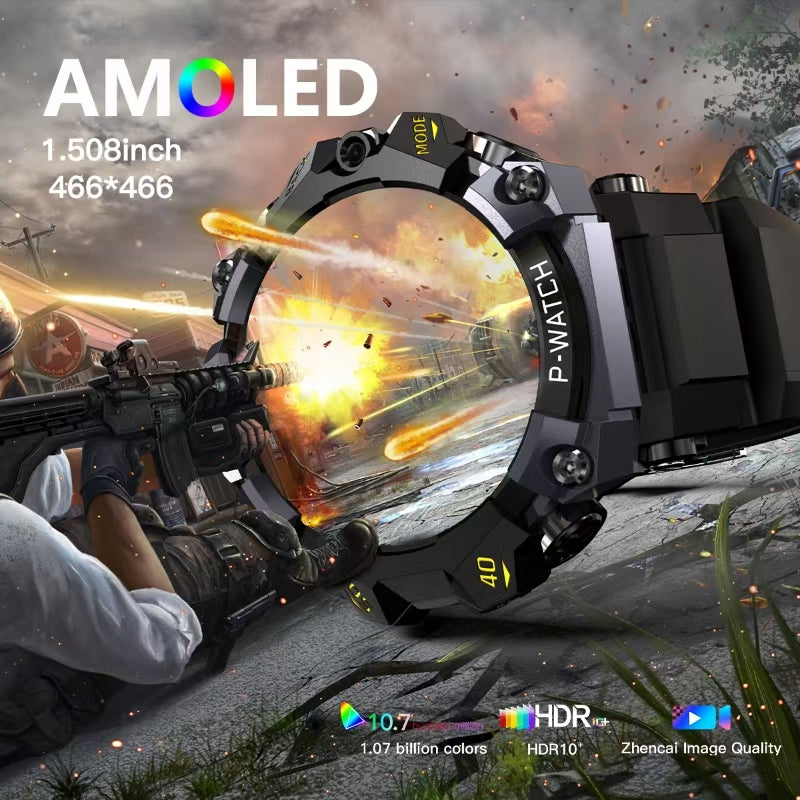 A-7  4G LTE Smartwatch 1.508 inch AMOLED Screen GPS Navigation High Definition Dual Camera 8 Million+2 Million Google Play SIM Card Smart Watch for Men and Boy