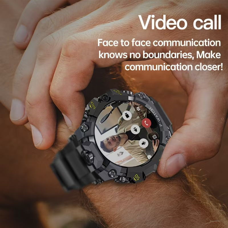 B-5 4G LTE Smartwatch 1.508 Zoll AMOLED Bildschirm GPS Navigation High Definition Dual Camera 8 Millionen + 2 Millionen Google Play SIM-Karte Smart Watch für Männer (schwarz)