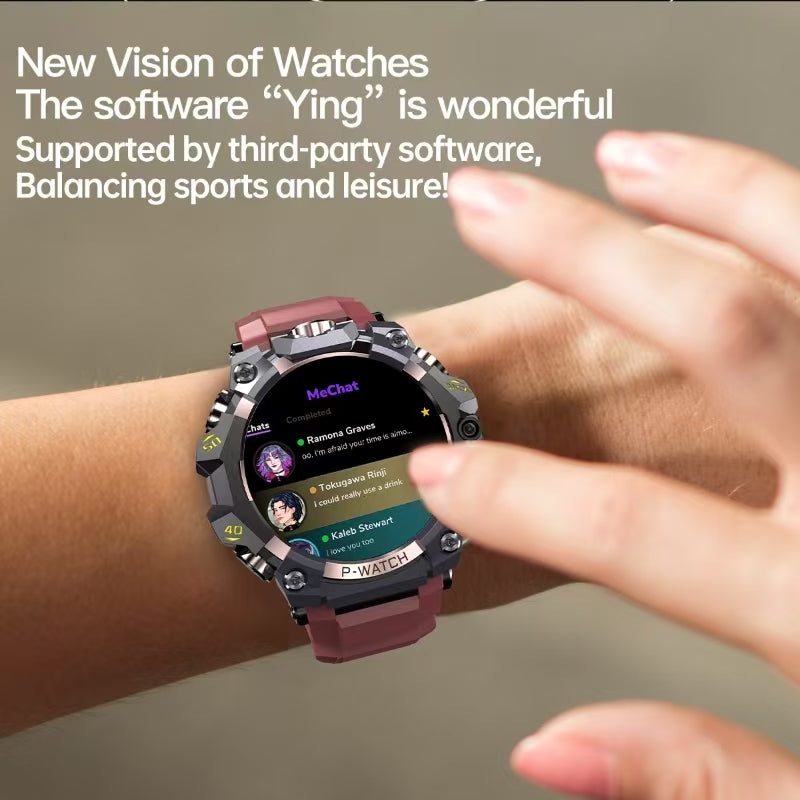B-5 4G LTE Smartwatch 1.508 Zoll AMOLED Bildschirm GPS Navigation High Definition Dual Camera 8 Millionen + 2 Millionen Google Play SIM-Karte Smart Watch für Männer (schwarz)