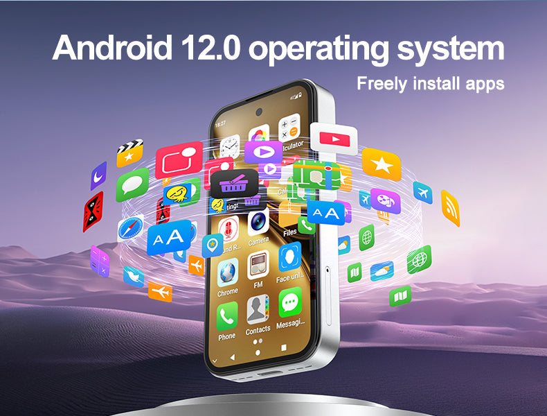 AA1 Mini Smartwatch | Android 12.0 | 3.97" HD Screen | Dual SIM + TF Card | 5MP+8MP AF Cameras | 4GB RAM 64GB Storage | Bluetooth 5.0