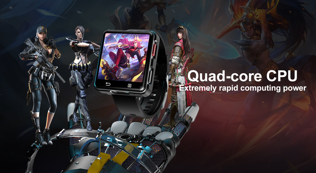 D-5 Nouveau 4G LTE GPS réseau complet Android 11.0 Smartwatch autonome 32GB 2,64 pouces HD grand écran 500W double caméra Google Play carte SIM montre intelligente pour hommes