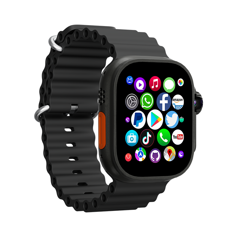 D-6 Nouveau 4G LTE GPS réseau complet Android 8.1 montre intelligente autonome 32 Go 2,04 pouces AMOLED tirable rotatif Google Play carte SIM montre intelligente pour hommes