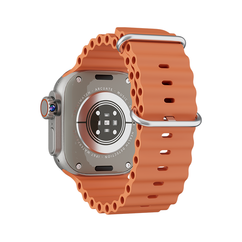 B-6-1 Smartwatch 4G Android 32GB Speicher 4G / 5G LTE Sim-Karte GPS WIFI 2,29 Zoll 490 * 580 Amoled NEU Smartwatch Rotationskamera (Orange)