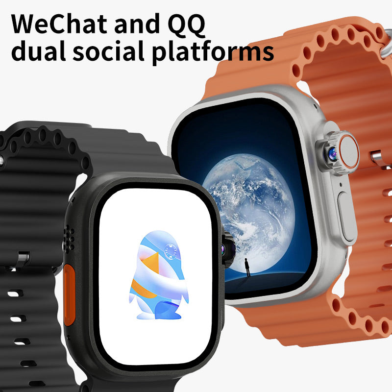 B-6-1 Smartwatch 4G Android 32GB Speicher 4G / 5G LTE Sim-Karte GPS WIFI 2,29 Zoll 490 * 580 Amoled NEU Smartwatch Rotationskamera (Orange)