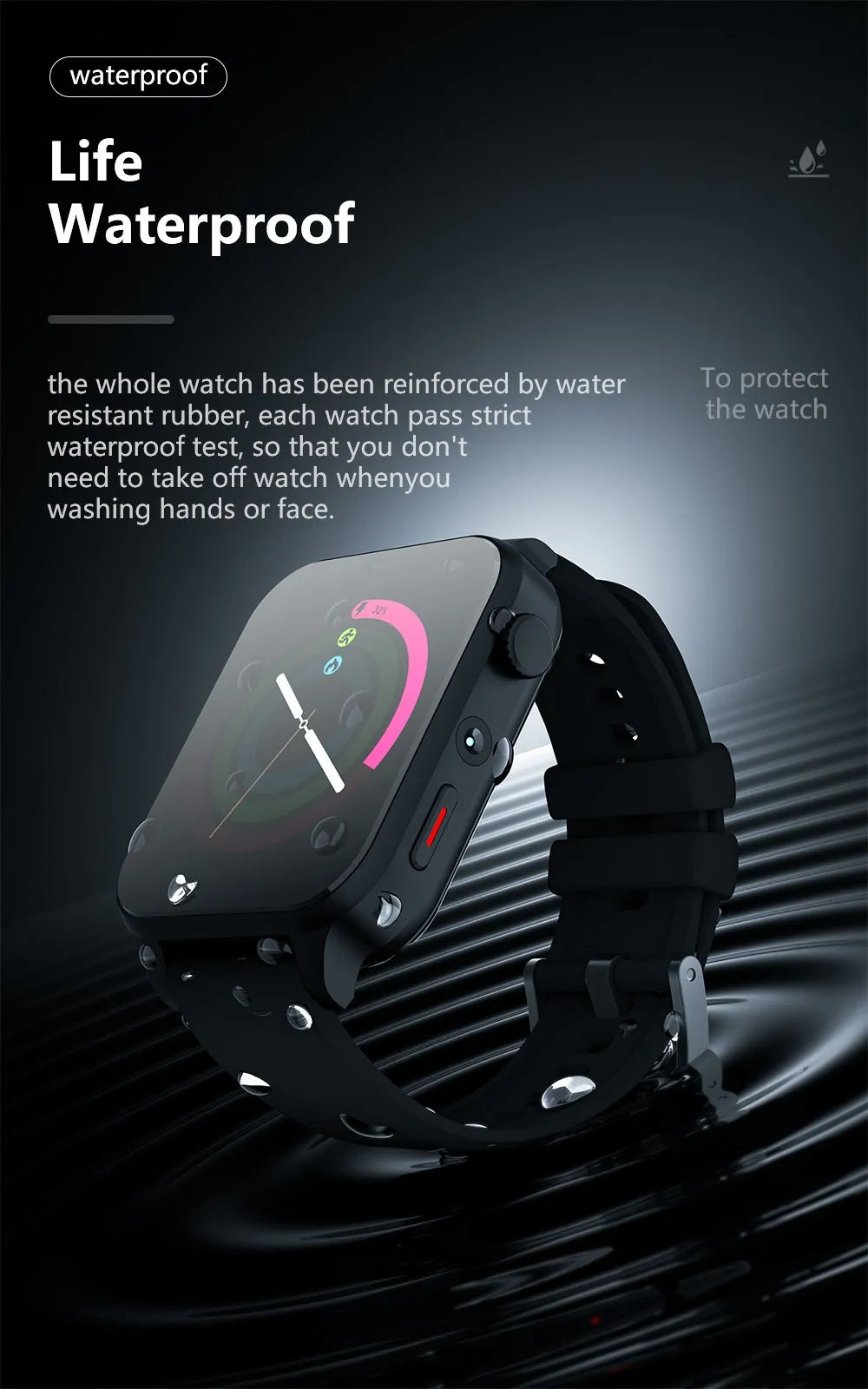 C-01 TK01 4G Internet Smart Watch Phone 4GB 64GB Android 9.0 G PS 1.99 "Schermo doppia fotocamera Google Play SIM Card Orologio sportivo per uomini